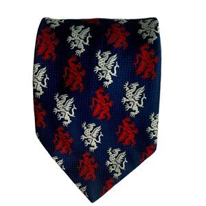 Angelo Correlli  Blue Red White  Griffin Design  theme Men Tie